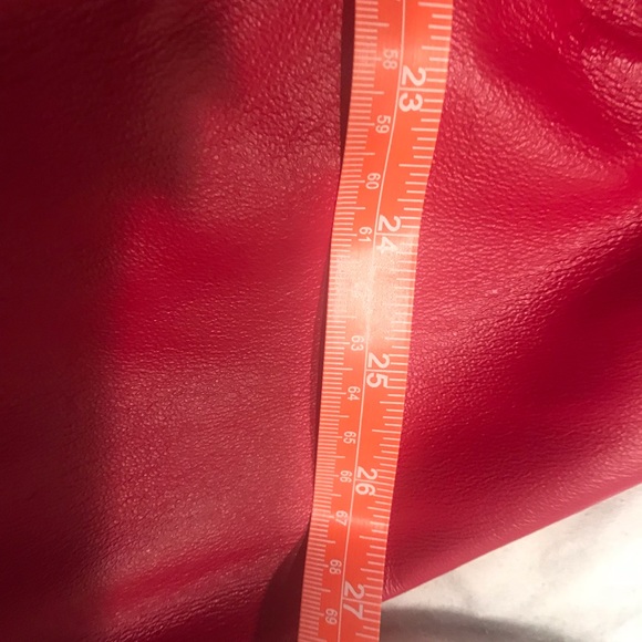 Red Leather Blazer - Picture 5 of 6